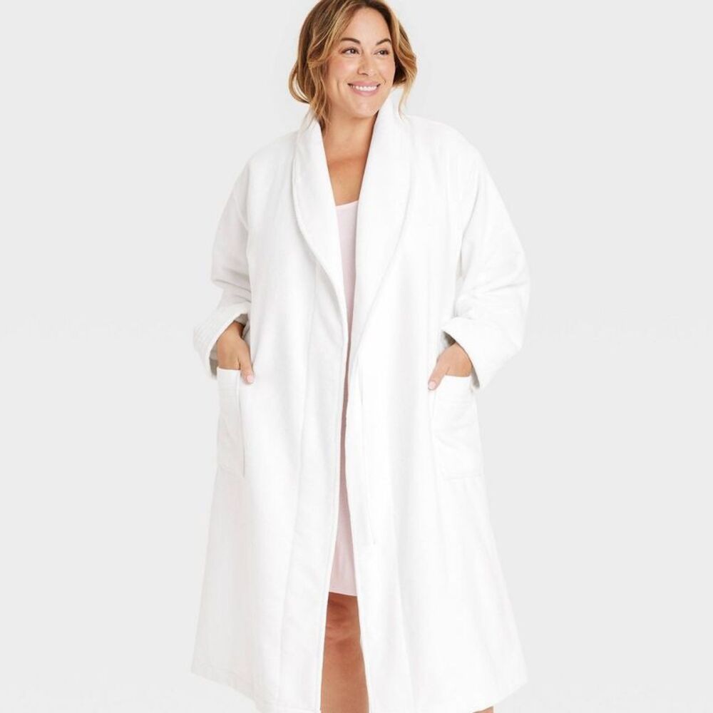 Women's Terry Robe - Auden White XS/S - Picture 3 of 3